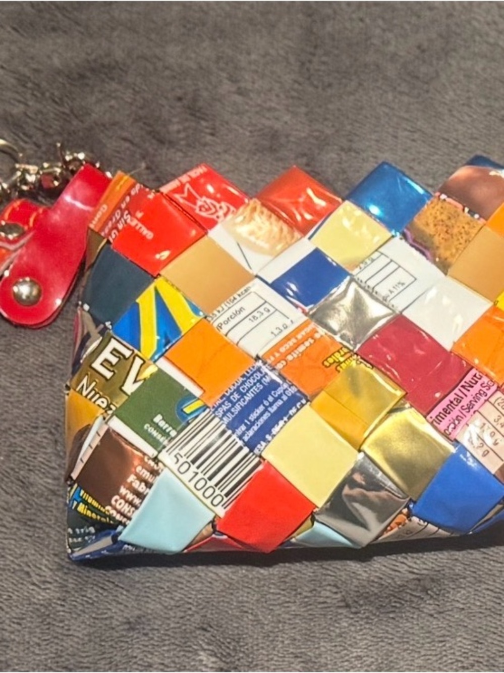 Handwoven Multicolor Recycled Pouch - Women Bags